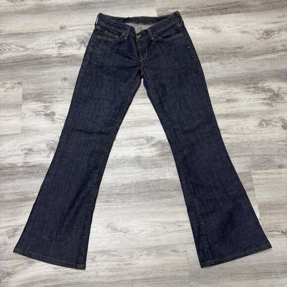 Citizens of Humanity Jeans #109 Low Waist Flare Womens 28 Dark Wash Denim RicRac - Picture 6 of 13